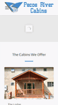 Mobile Screenshot of pecosrivercabins.com